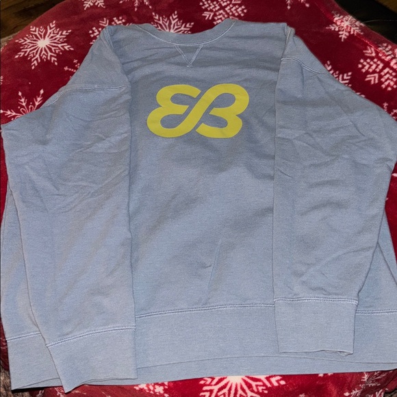 Eddie Bauer Tops - Eddie Bauer Light Blue Crewneck Sweater with Yellow Logo